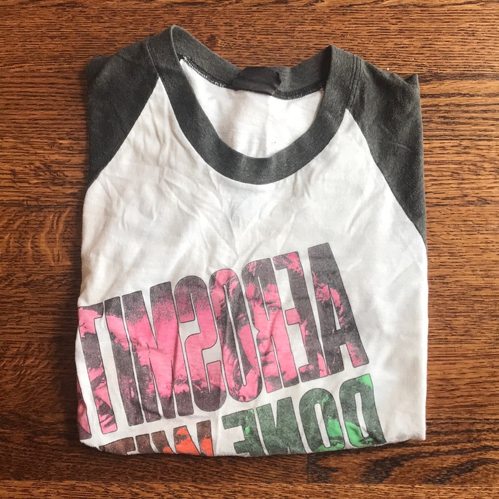AUTHENTIC VINTAGE Aerosmith Concert T-Shirt 1986